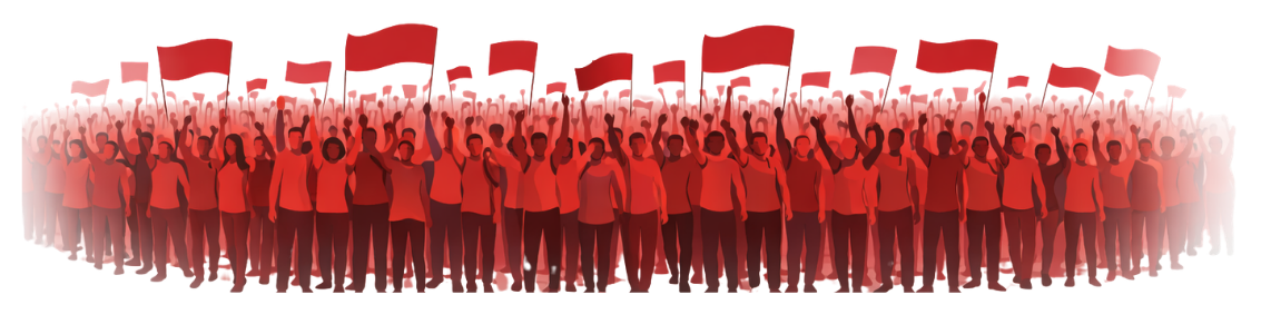 Manifestação em defesa da democracia e da educação.